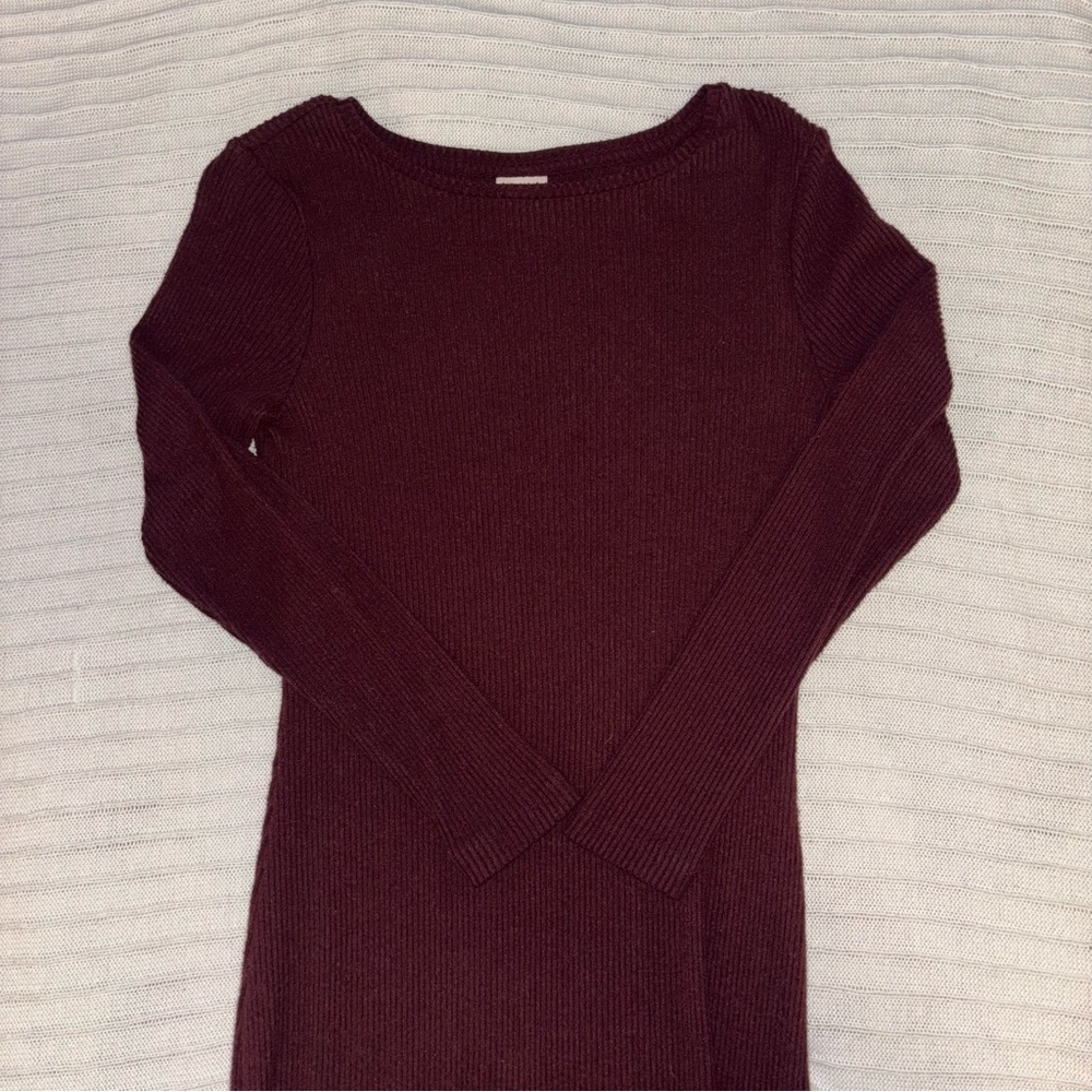 A New Day Maroon Knit Top